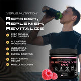 VERUS NUTRITION etiqueta nutricional abierta mostrando electrolitos clave