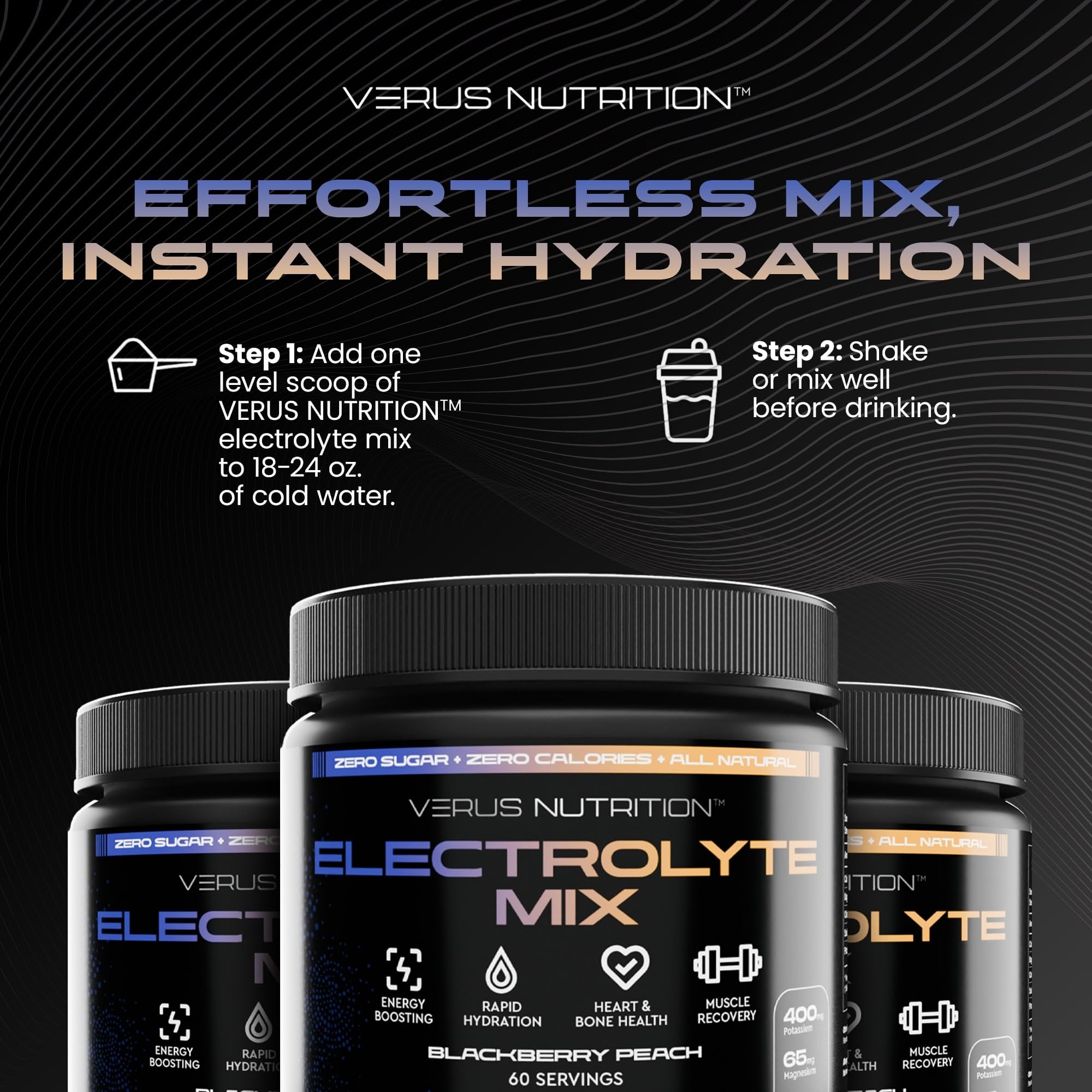 VERUS NUTRITION uso en gimnasio energía sin azúcar