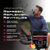 VERUS NUTRITION atleta en gimnasio usando la bebida para rehidratación rápida