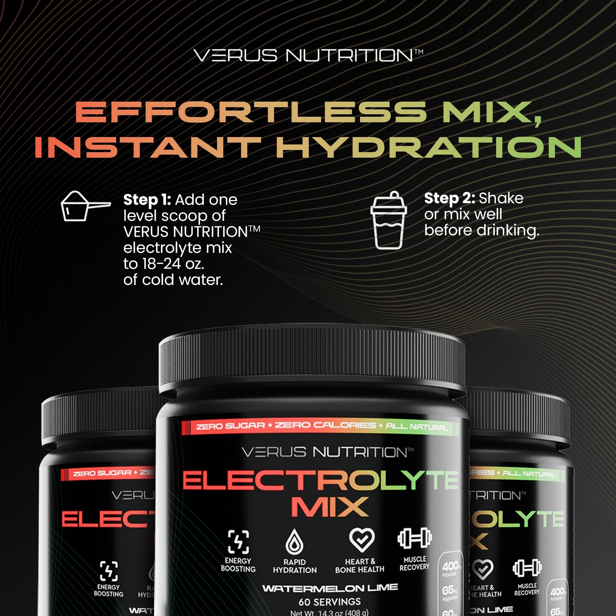 VERUS NUTRITION persona en gimnasio con bebida mostrando conveniencia