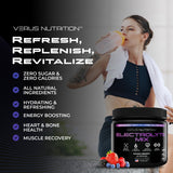 VERUS NUTRITION etiqueta con lista de electrolitos y sin azúcar