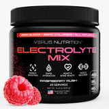 VERUS NUTRITION frente del envase mostrando el sabor Raspberry Rush y conveniencia