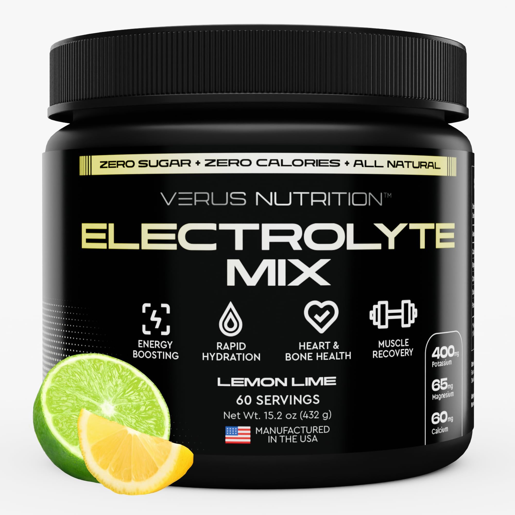 VERUS NUTRITION frontal del envase mostrando diseño y beneficios refrescantes