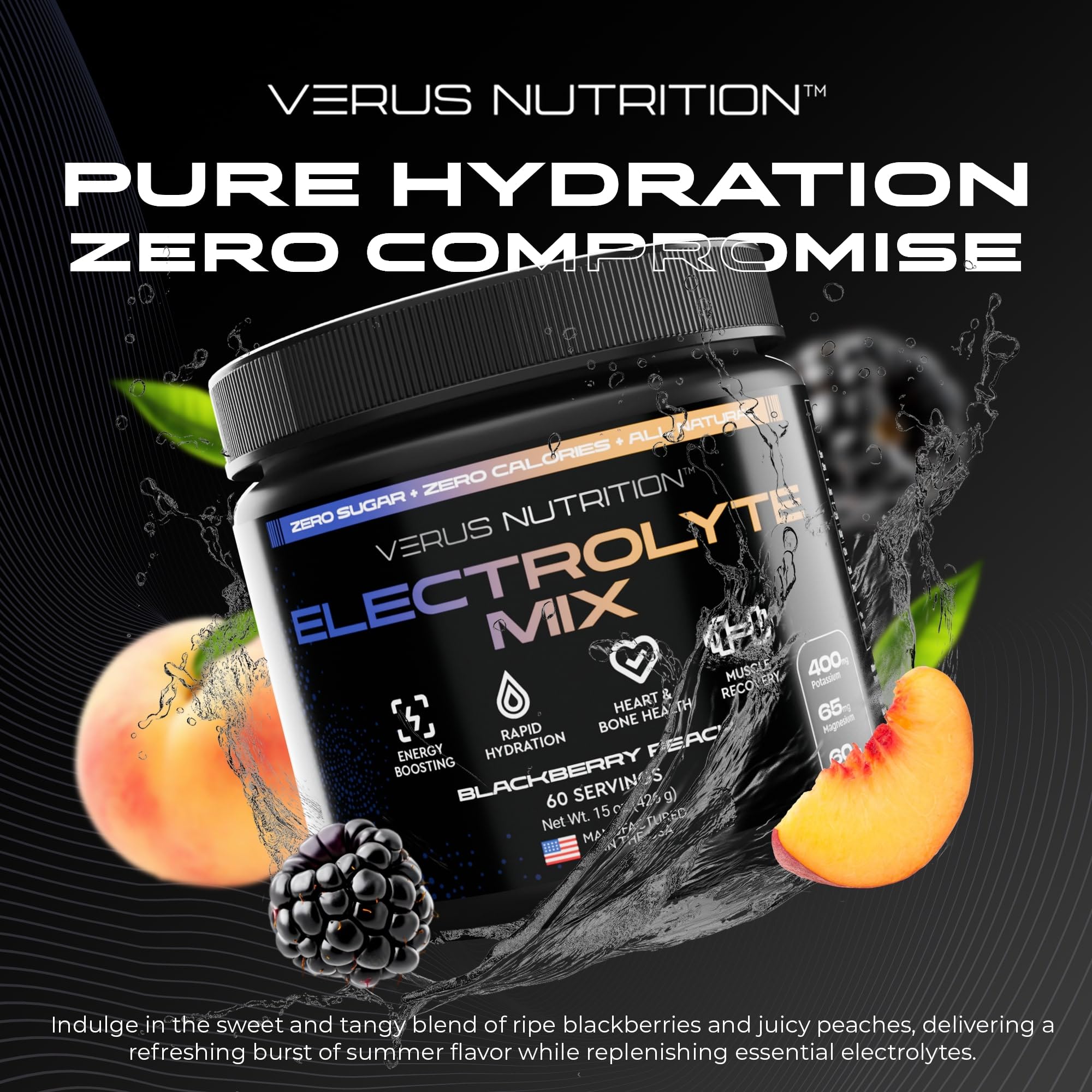 VERUS NUTRITION polvo textura en cuchara fácil disolver