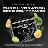 VERUS NUTRITION textura del polvo en primer plano, fácil de disolver y sin azúcar