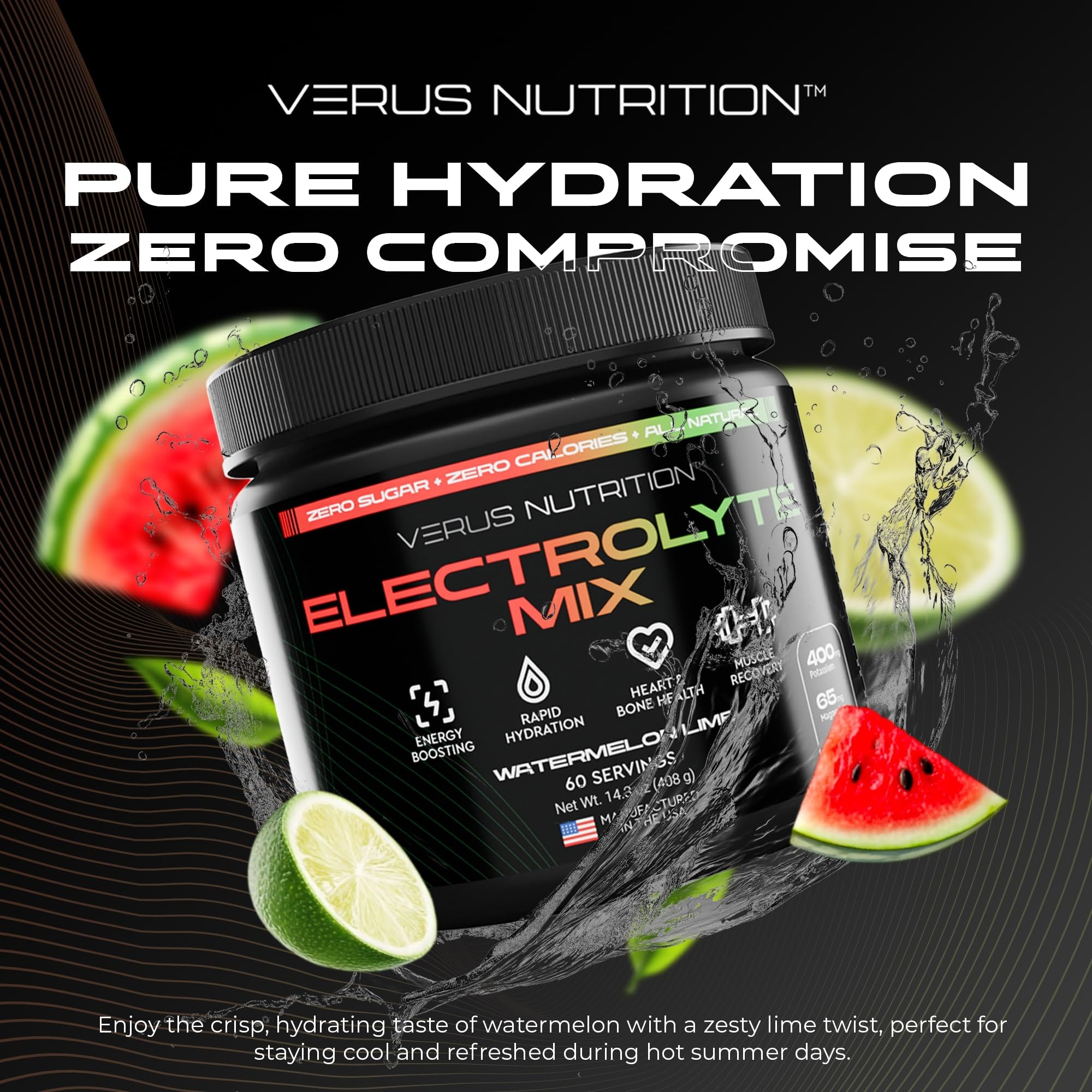 VERUS NUTRITION detalle del polvo fino y sin grumos para mezcla fácil