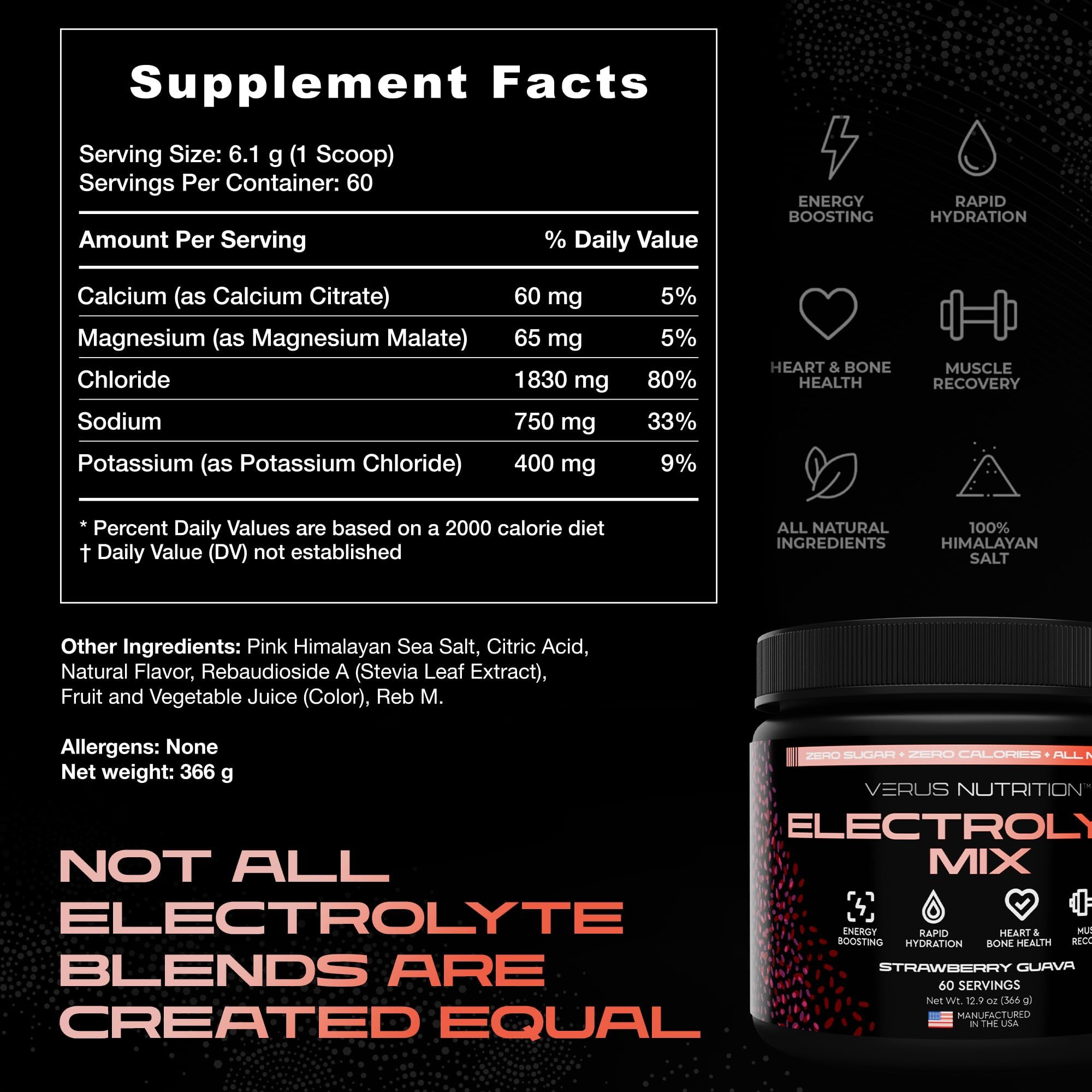 VERUS NUTRITION polvo en montículo destacando mezcla fina y disolución rápida