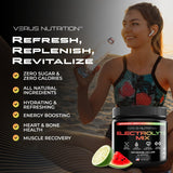 VERUS NUTRITION comparativa del tamaño del envase para 60 servicios portátil