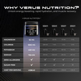 VERUS NUTRITION vaso lleno listo para beber hidratación inmediata