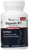 Vet One frasco frontal de Vitamin K1 masticables 25 mg, fácil administración