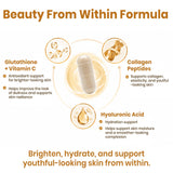 VEV ingredientes clave (glutathione y vitamina C) para soporte antioxidante