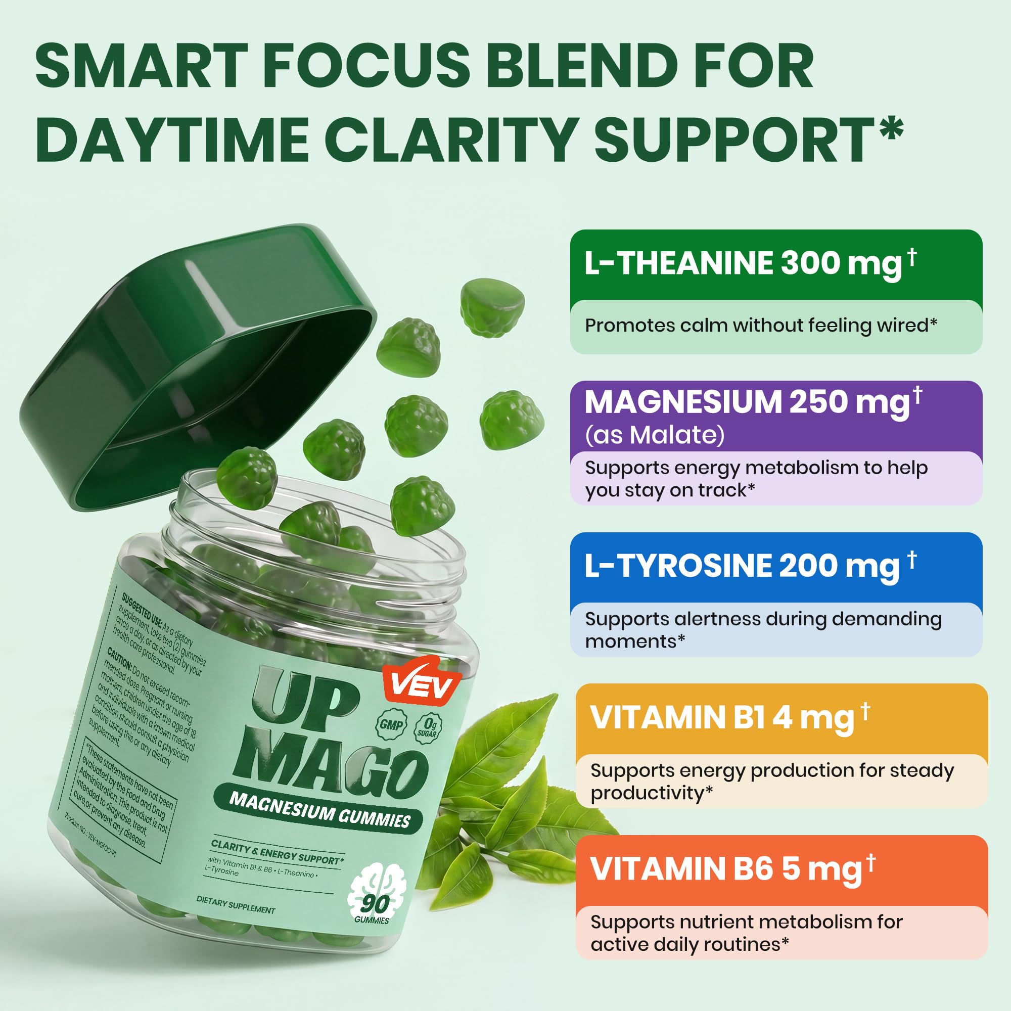 VEV etiqueta con lista de ingredientes y vitaminas B visibles