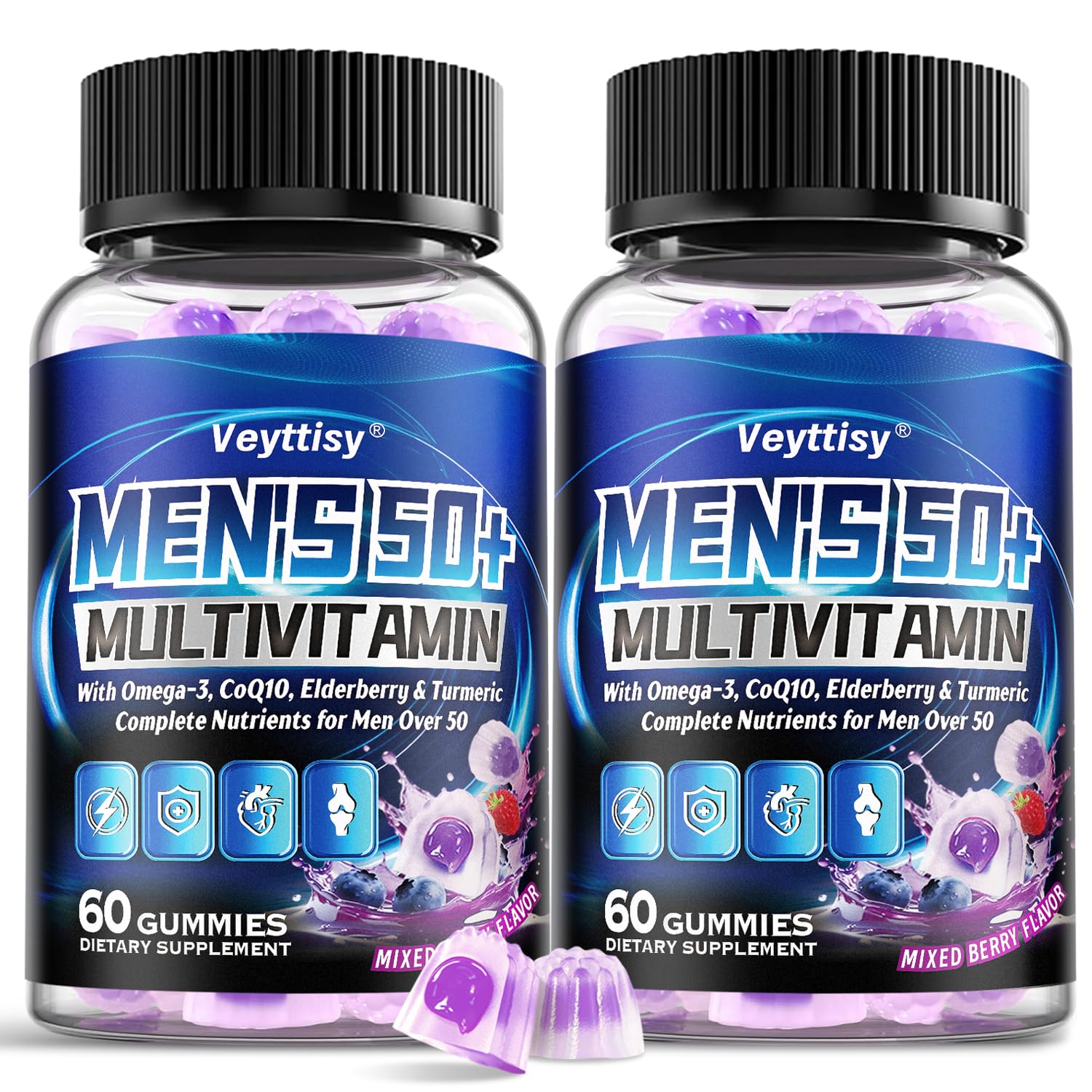 Veyttisy empaque frontal mostrando gomitas multivitamínicas sin azúcar