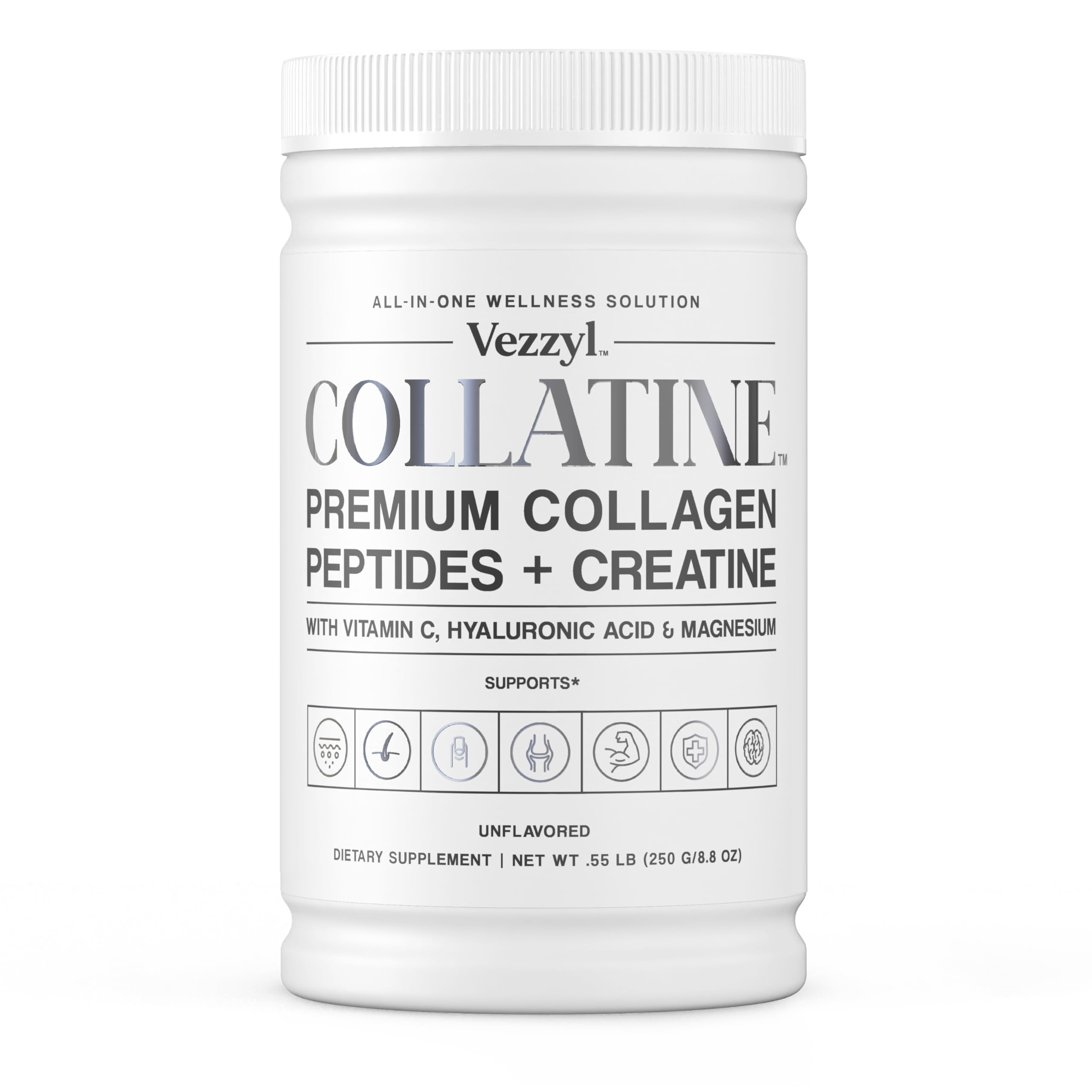 Vezzyl Collatine envase frontal mostrando diseño y facilidad de uso