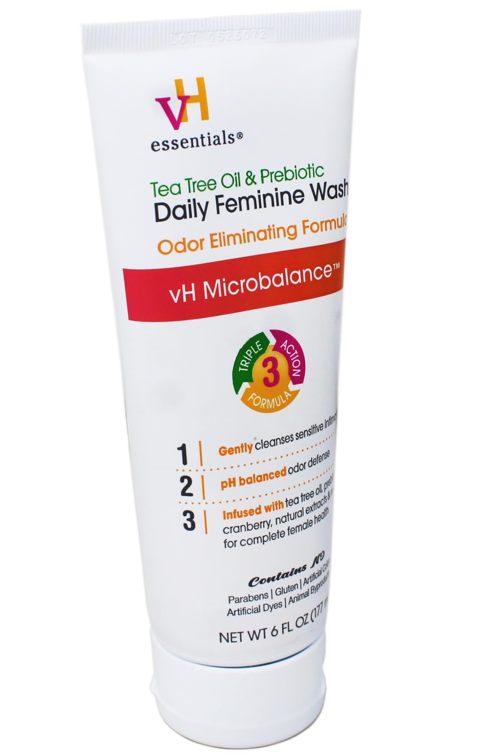 vH essentials etiqueta con ingredientes destacados y beneficios