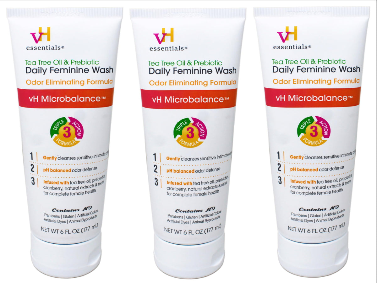 vH essentials frasco frontal mostrando marca y frescura