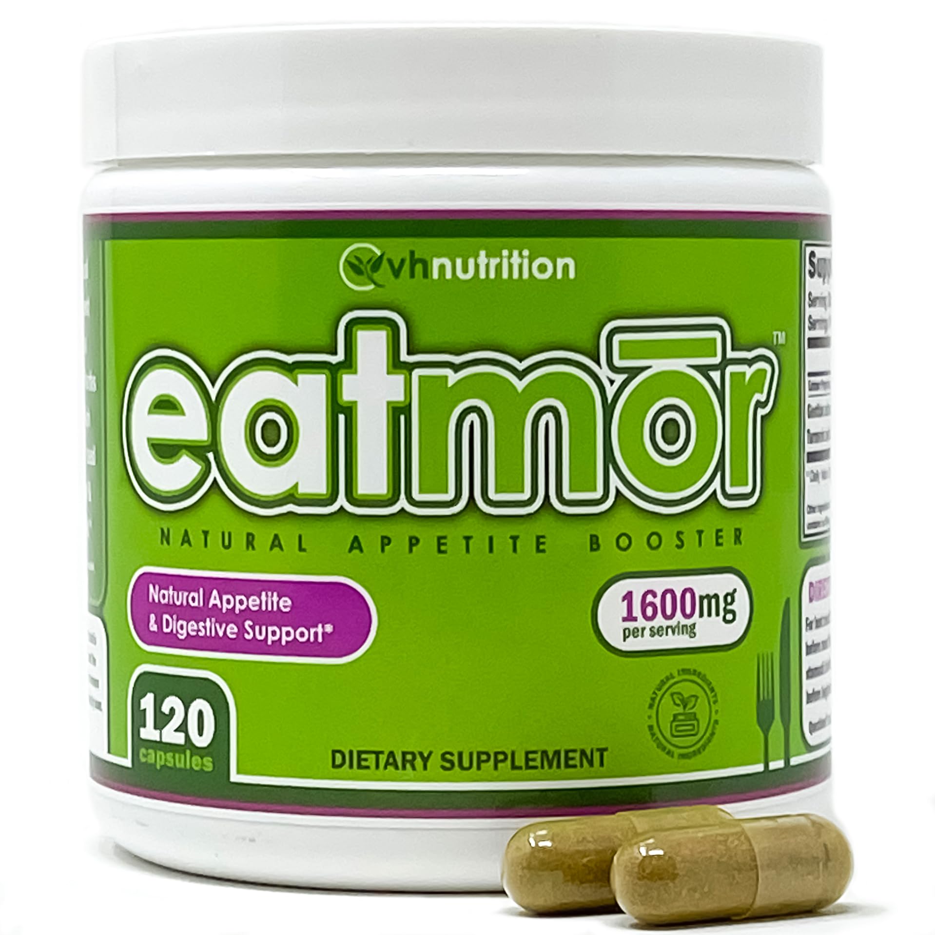VH Nutrition Eatmor frente del producto mostrando envase y beneficios