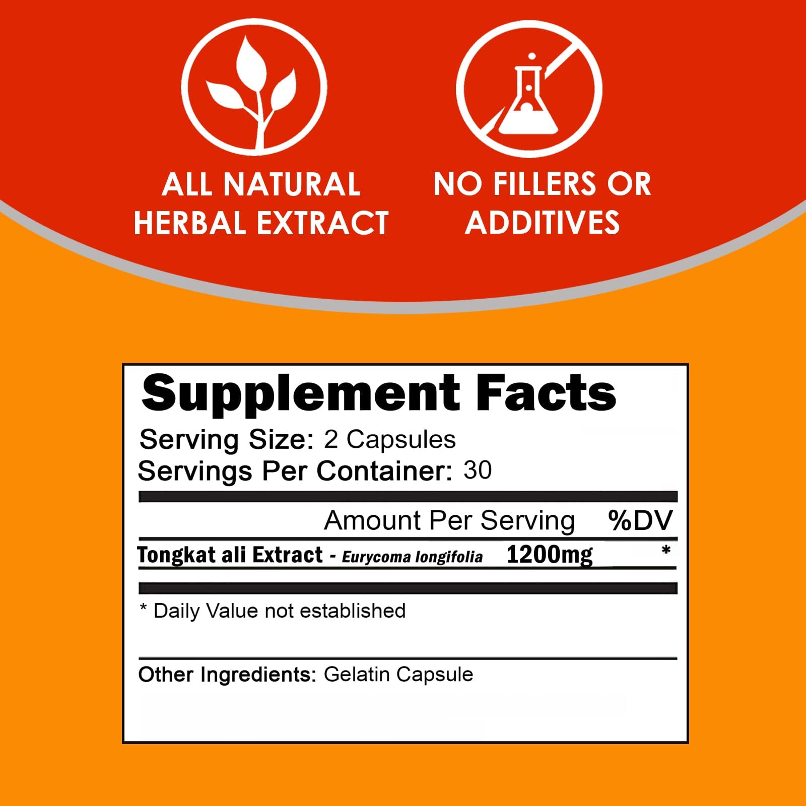 VH Nutrition etiqueta con ingredientes y concentración 200:1 destacada