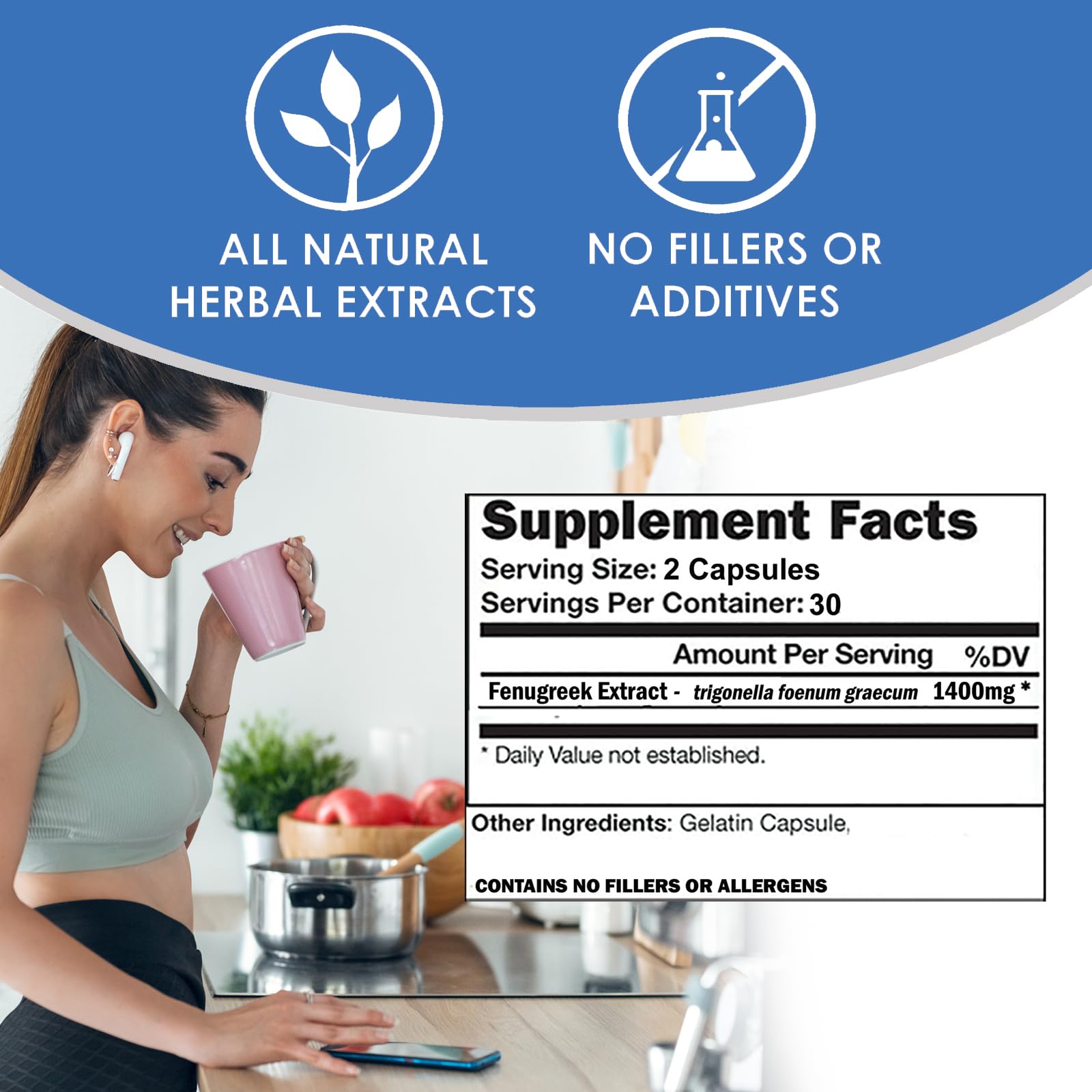 VH Nutrition etiqueta con ingredientes y concentración clara