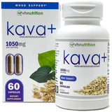 VH Nutrition frasco delantero de KAVA+ mostrando etiqueta clara y beneficio práctico