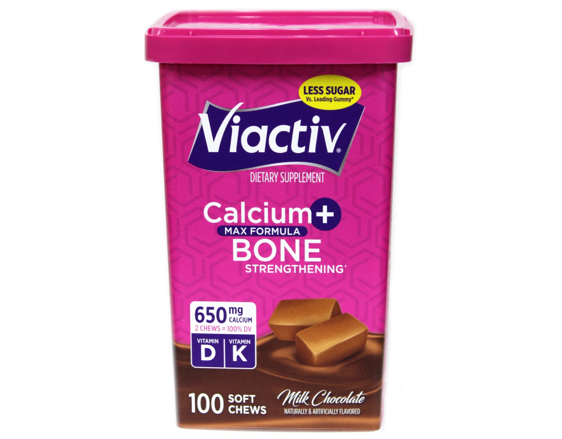 Viactiv primer plano de textura del masticable y aspecto apetitoso