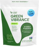 Vibrant Health frasco delantero mostrando marca y porciones clave