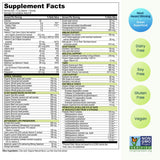 Colección de ingredientes vegetales usados en Vibrant Health, diversidad de nutrientes