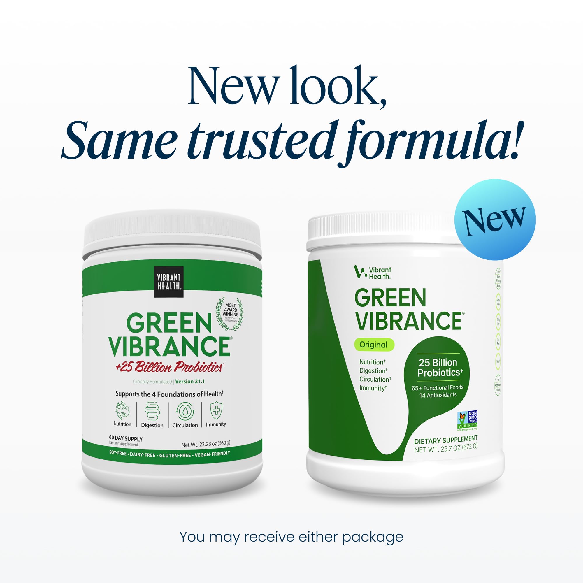 Vibrant Health polvo verde textura cercana para mezclar fácilmente
