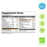 Vibrant Health etiqueta de ingredientes legible, transparencia sin blends propietarios