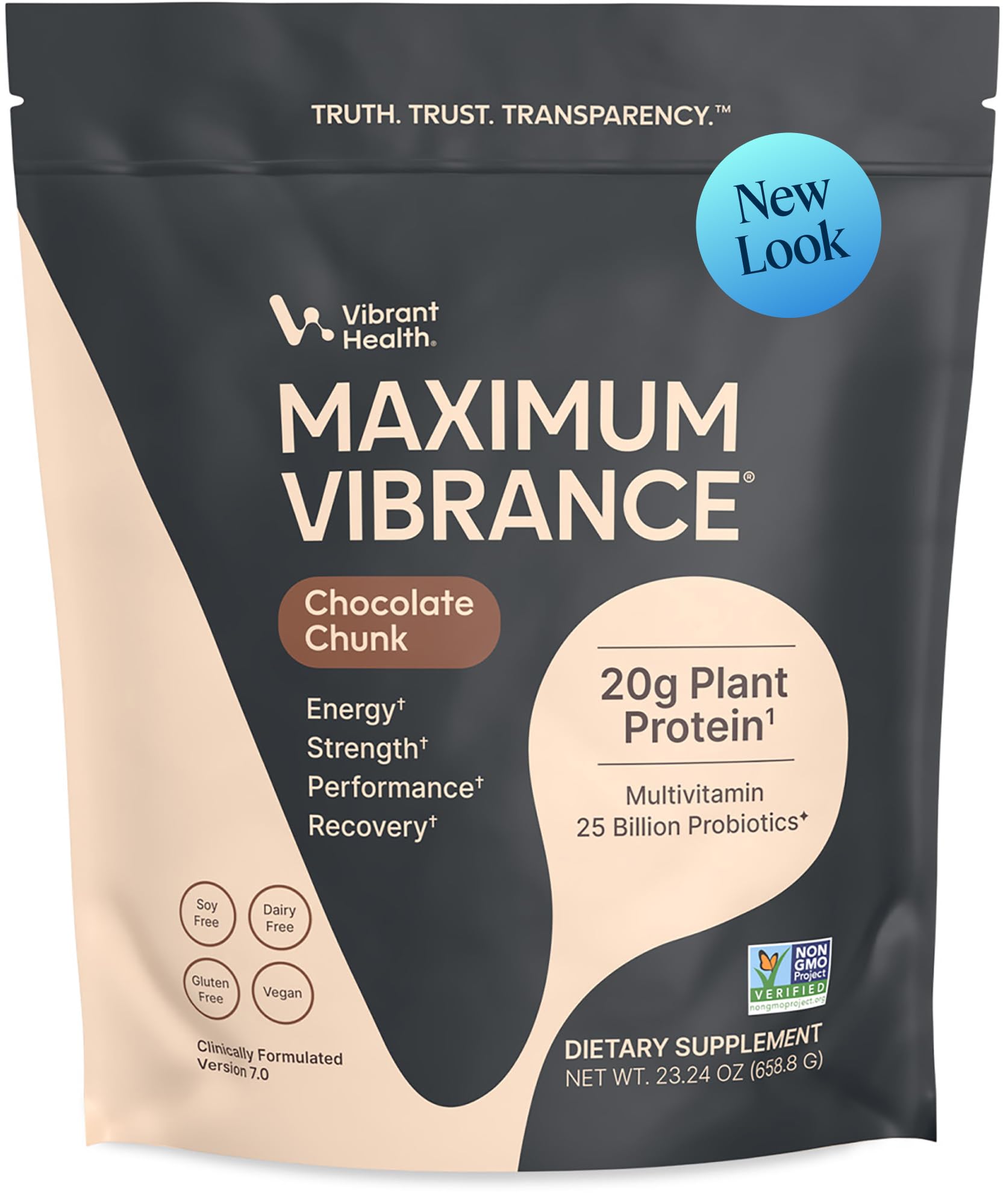 Vibrant Health envase frontal mostrando beneficios y formato portátil