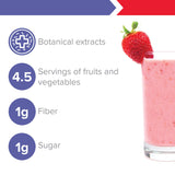 Vibrant Health medida de porción comparada con una cuchara para control de dosis preciso