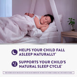 VICKS PURE Zzzs Kidz gomita en primer plano destaca sabor a baya apetecible