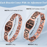 Vicmag pulsera vista frontal mostrando diseño sólido y cierre seguro