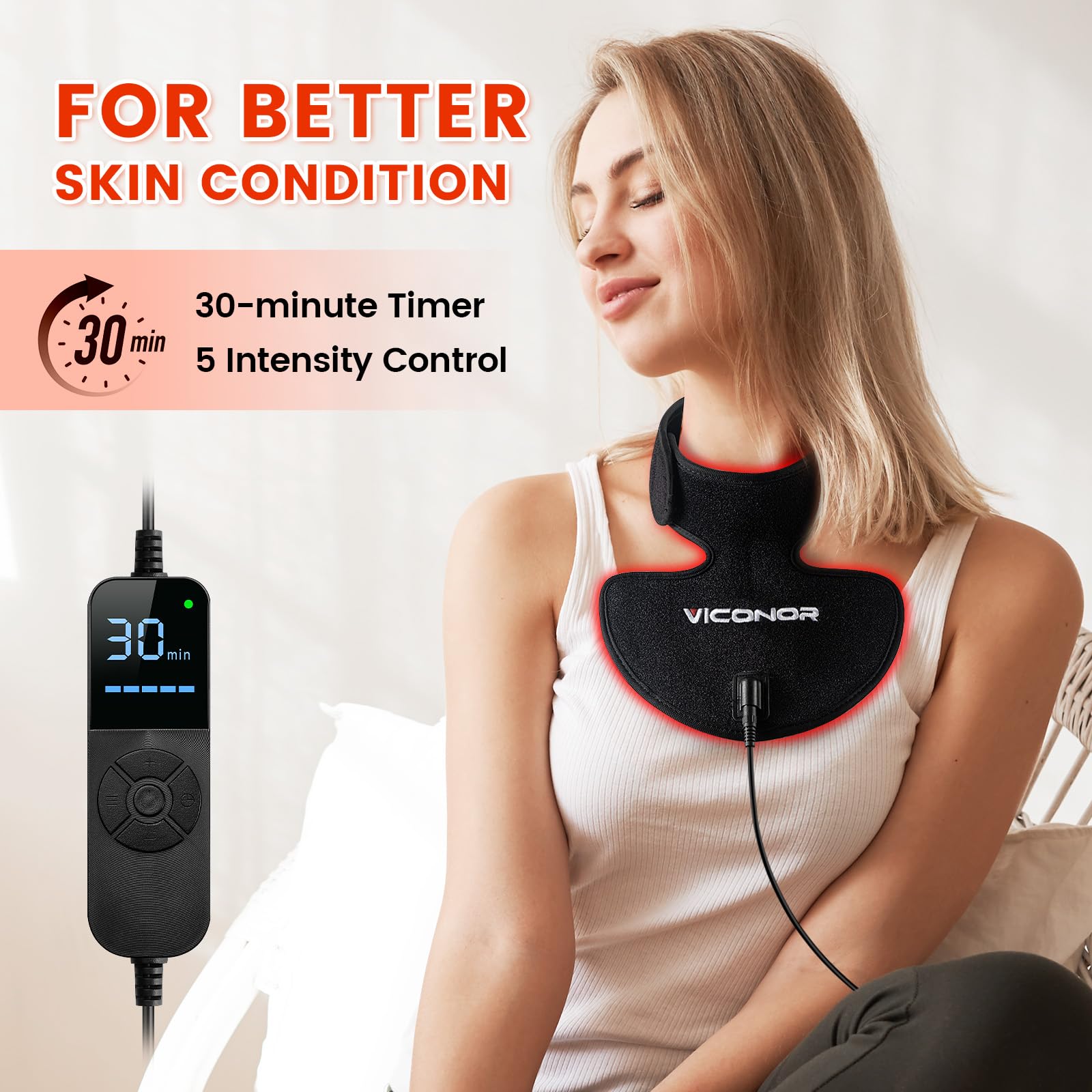 Viconor controlador con temporizador e intensidad para sesiones personalizadas