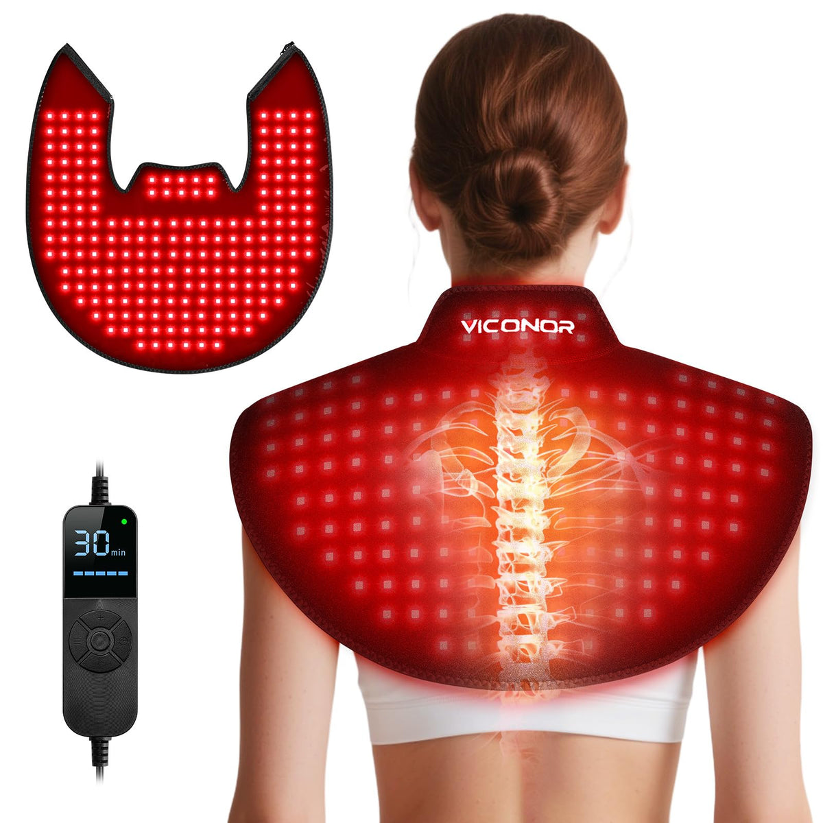 Viconor vista frontal del dispositivo cubre cuello y hombros para comodidad