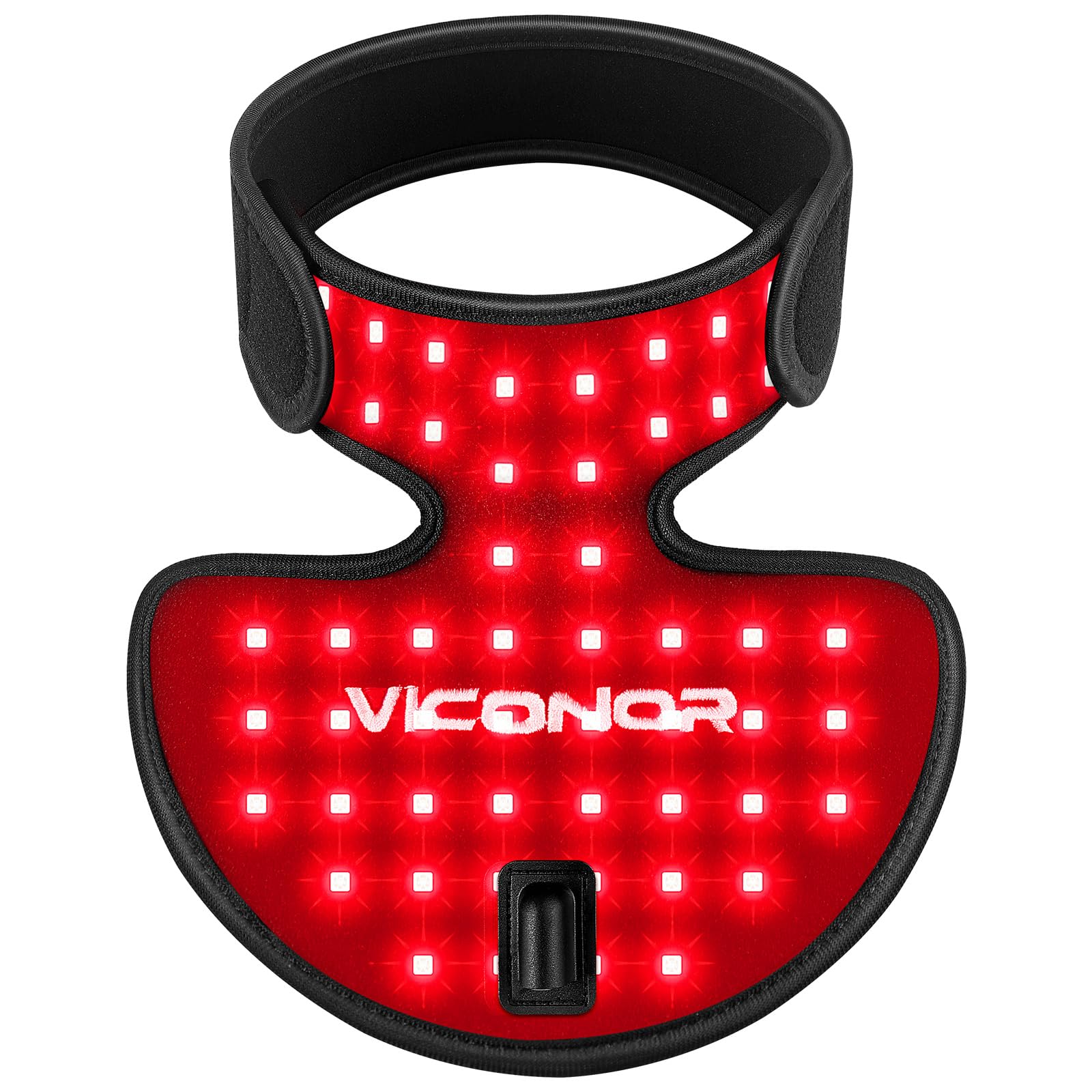 Viconor vista frontal del dispositivo para cuello y pecho con ajuste cómodo