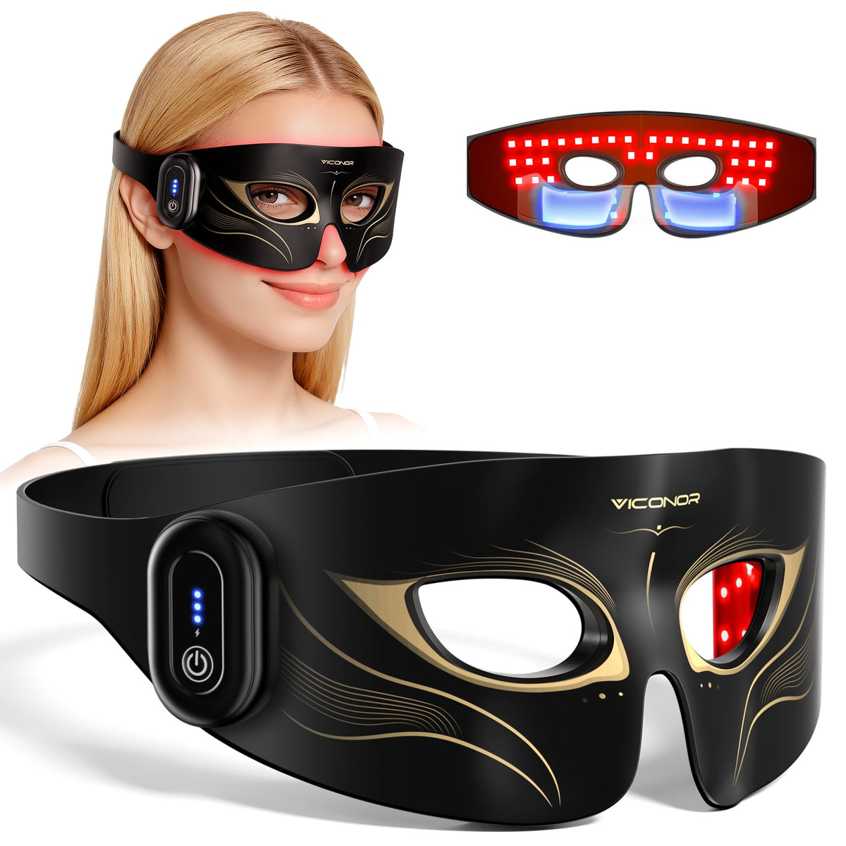 Viconor máscara frontal mostrando ajuste cómodo y protección ocular