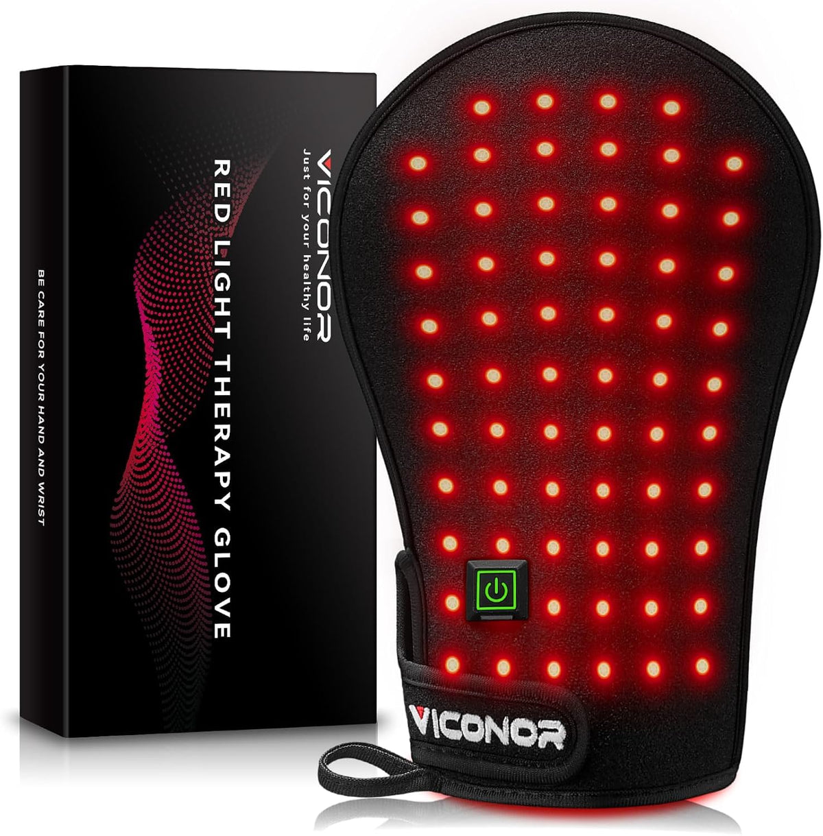 Viconor guantes frontal mostrando ajuste cómodo y cobertura completa de la mano