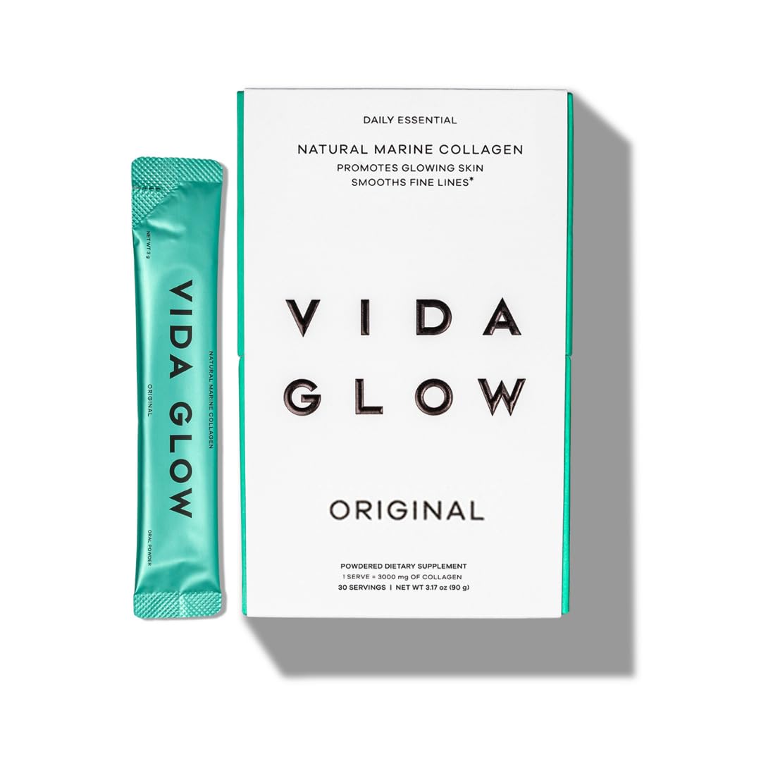 Vida Glow vista frontal del envase mostrando diseño y cantidad
