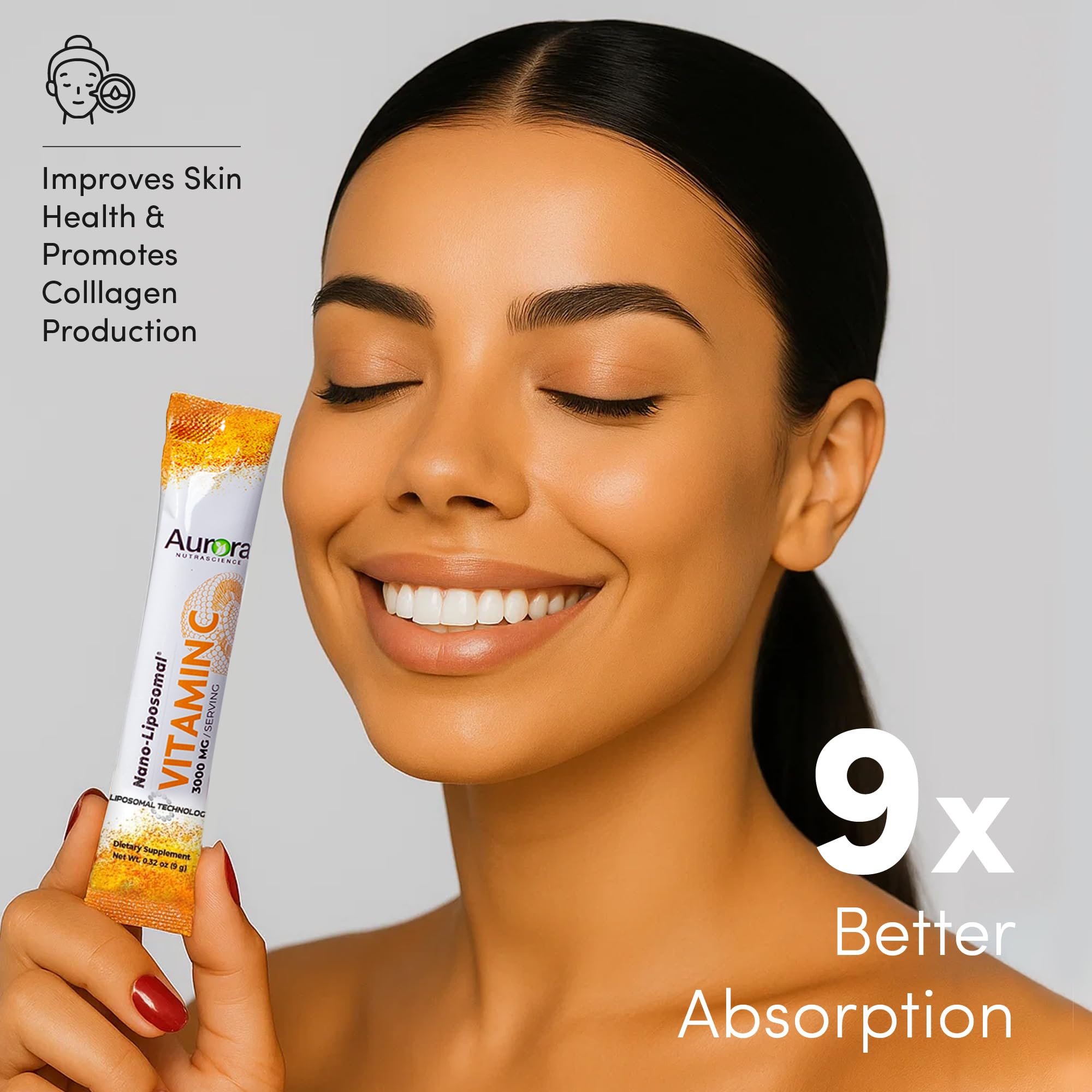 Vida Lifescience etiqueta de ingredientes con información de liposomal y sin GMO