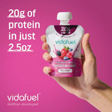 VIDAFUEL bebida preparada en vaso sabor frutos rojos lista para beber