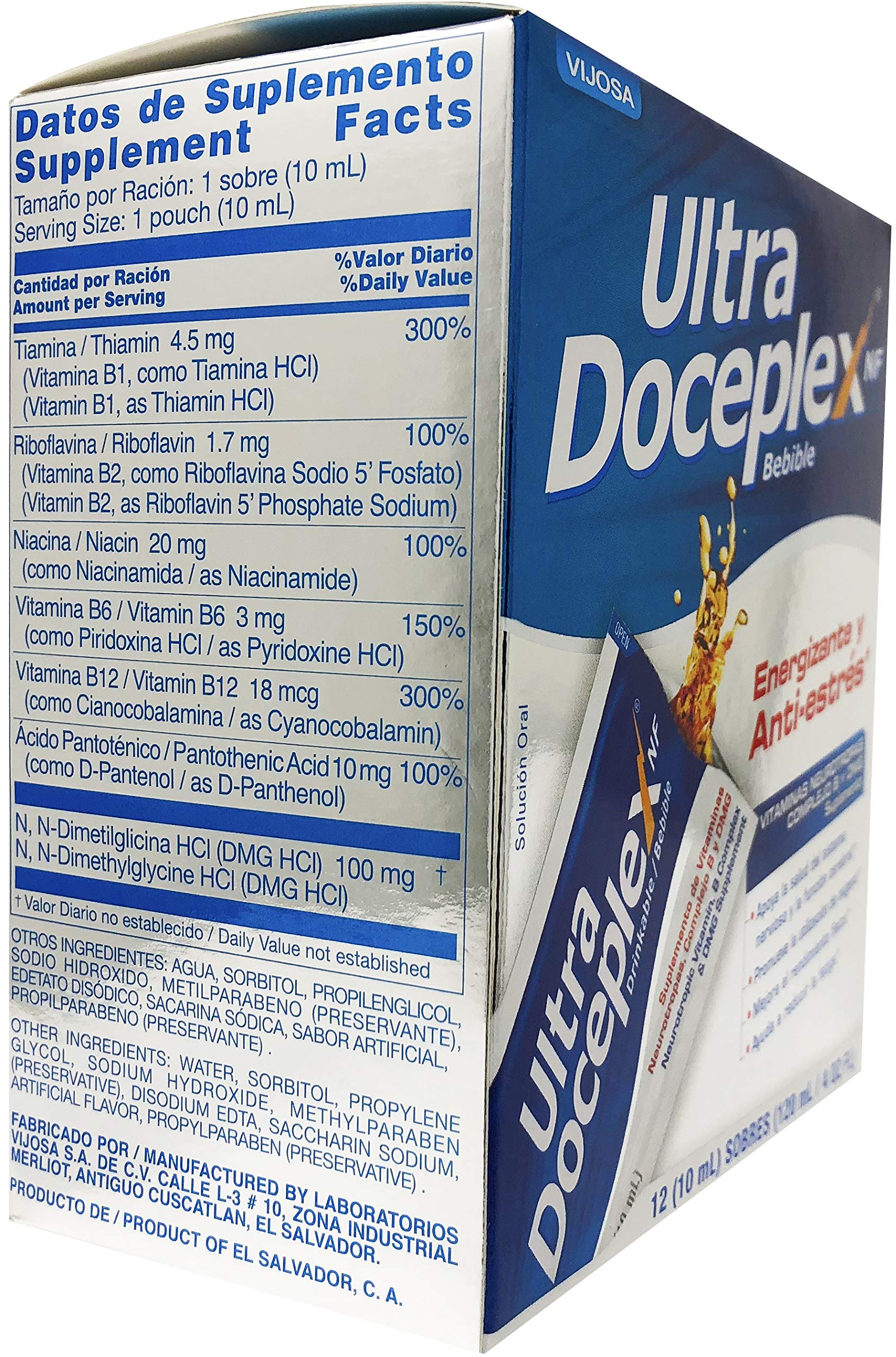 VIJOSA detalle del líquido en pouch destacando absorción rápida y conveniencia