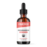 Vimergy frasco frontal mostrando etiqueta orgánica y beneficios claros