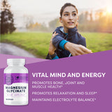 Vimergy cápsula abierta con polvo que muestra mezcla de magnesio y botanicals