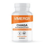 Vimergy chaga imagen frontal del empaque mostrando etiqueta clara y beneficios