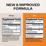 Vimergy etiqueta con sellos USDA Organic y sin gluten para confianza