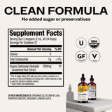 Vimergy frasco 115 ml junto a una moneda para comparar tamaño