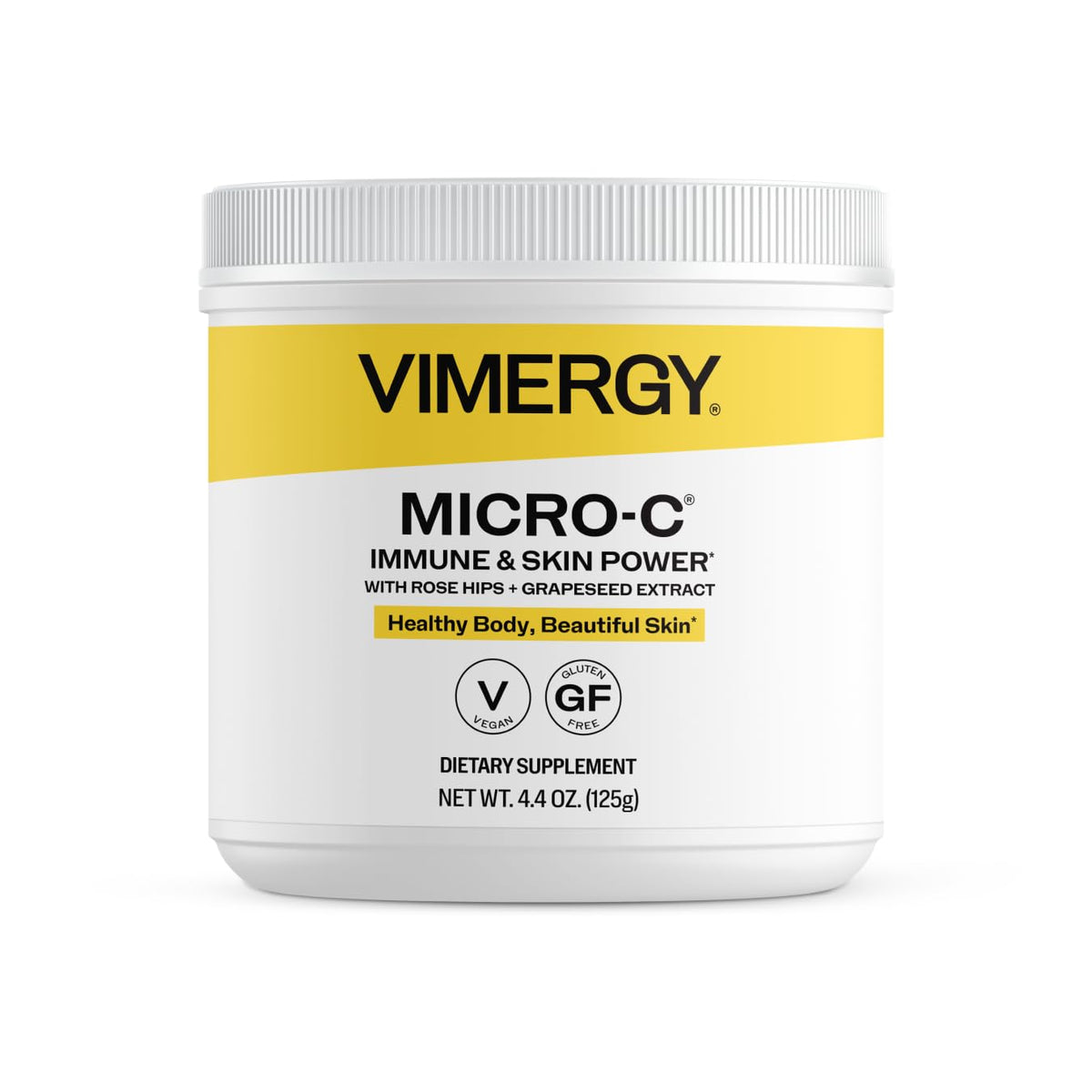 Vimergy envase frontal mostrando etiqueta clara y beneficios rápidos