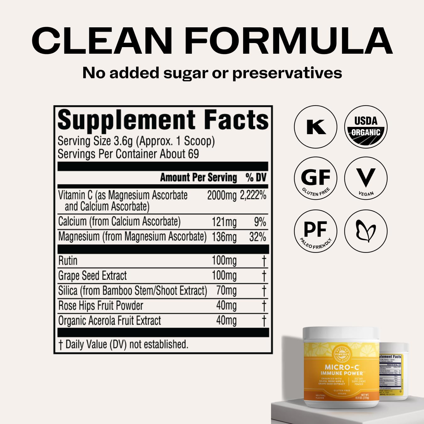 Vimergy producto en rutina matutina para soporte diario