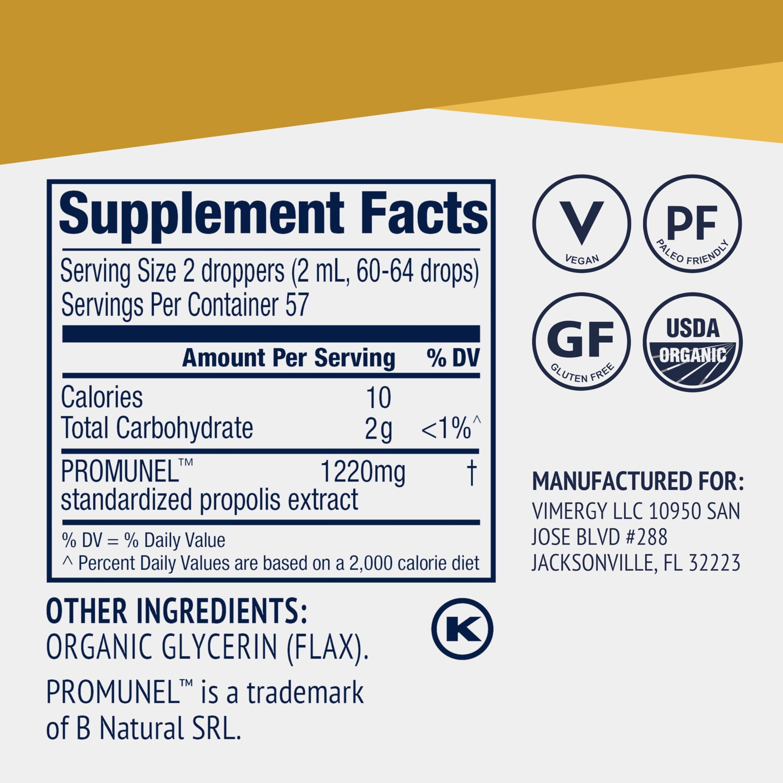 Vimergy comparación de tamaño del frasco 115 mL para control de porciones